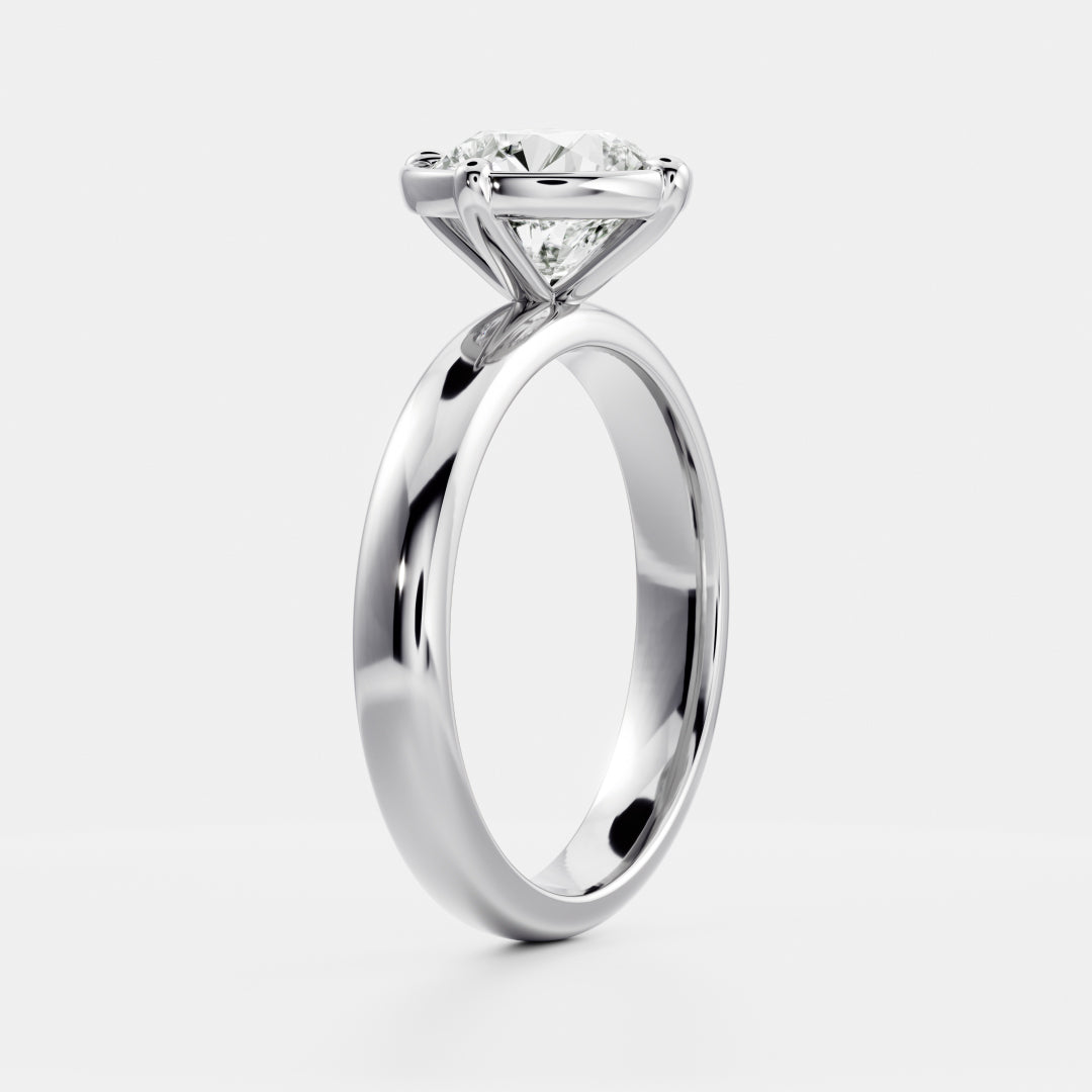 Oval Three Stone Lab Grown Diamond Engagement Ring