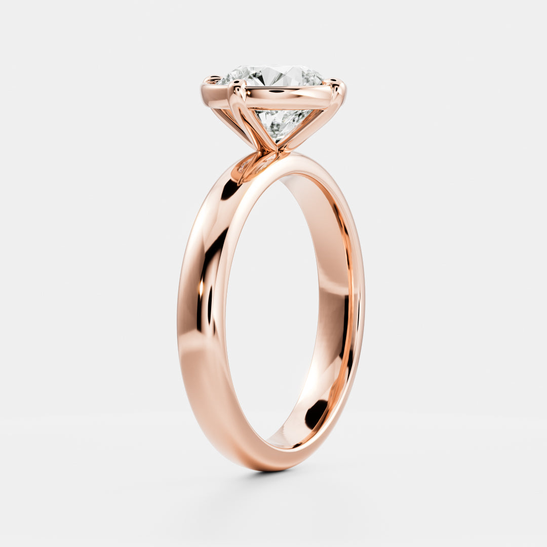 Oval Three Stone Lab Grown Diamond Engagement Ring