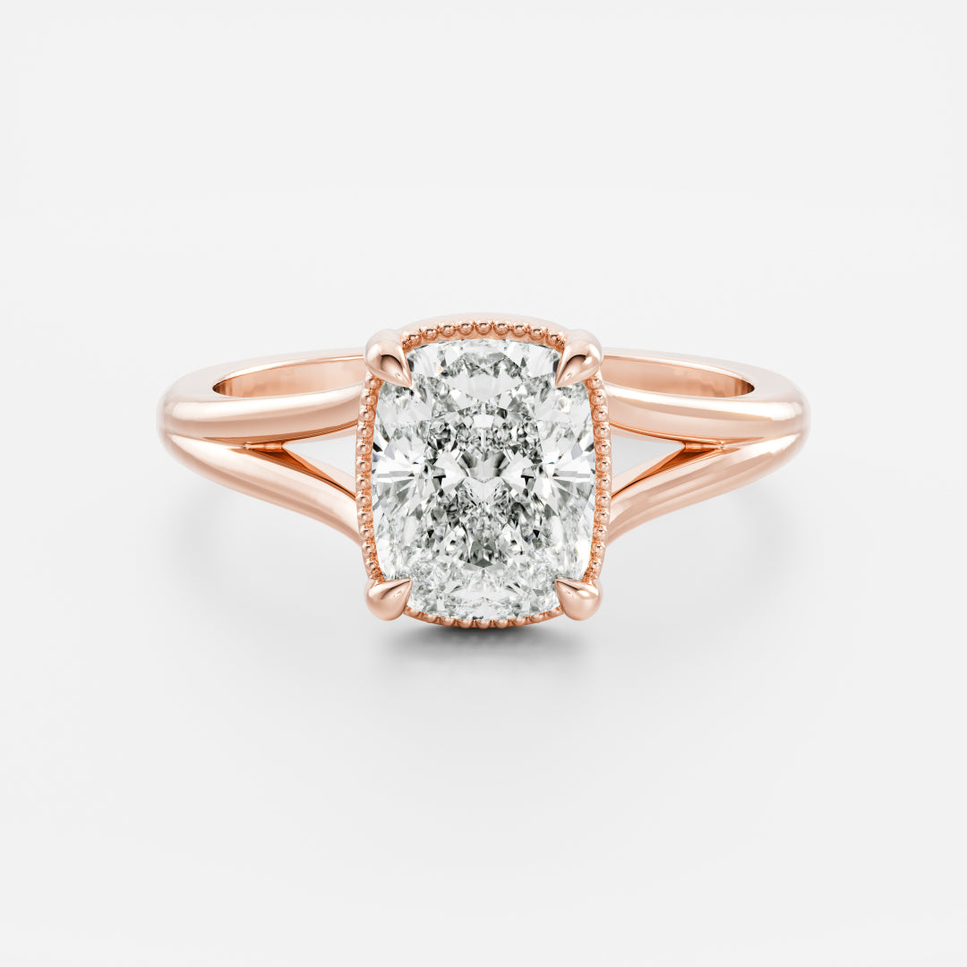 Oval Three Stone Lab Grown Diamond Engagement Ring