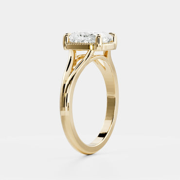 Oval Three Stone Lab Grown Diamond Engagement Ring