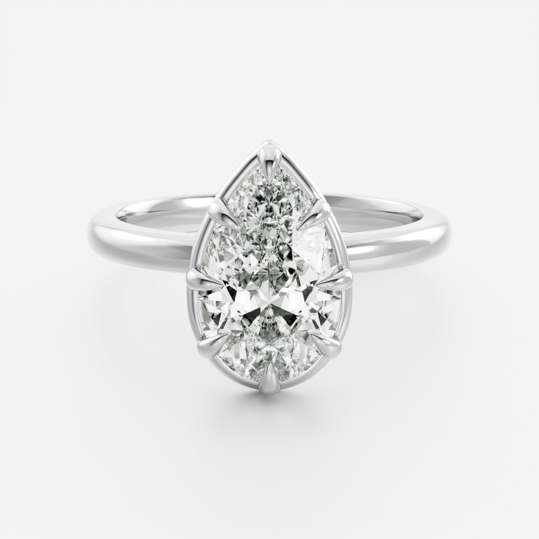 Oval Three Stone Lab Grown Diamond Engagement Ring
