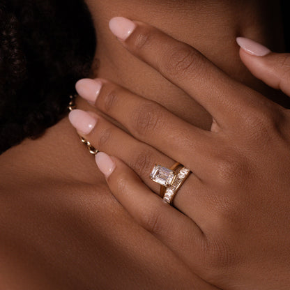 Oval Three Stone Lab Grown Diamond Engagement Ring