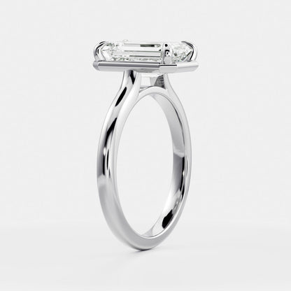 Oval Three Stone Lab Grown Diamond Engagement Ring