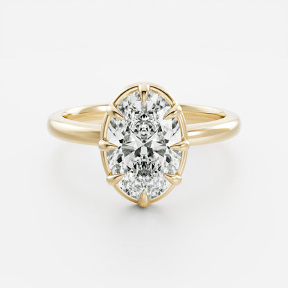 Oval Three Stone Lab Grown Diamond Engagement Ring