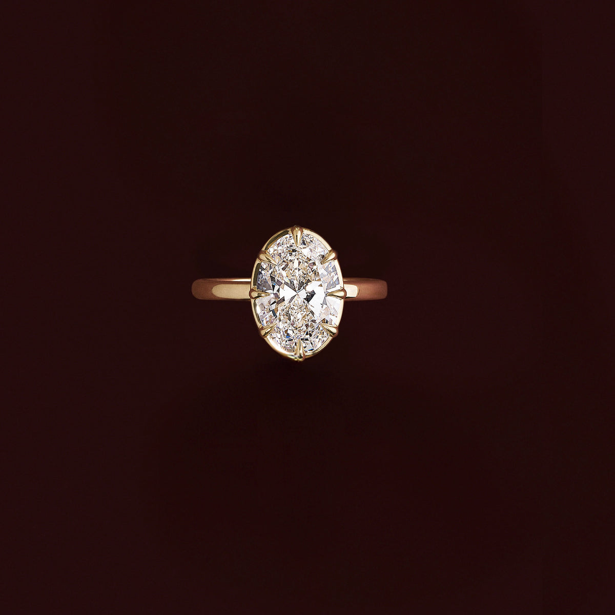 Oval Three Stone Lab Grown Diamond Engagement Ring