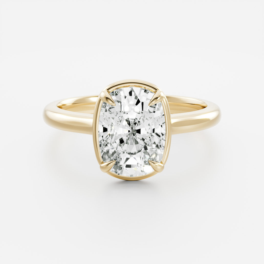 Oval Three Stone Lab Grown Diamond Engagement Ring