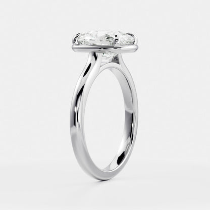 Oval Three Stone Lab Grown Diamond Engagement Ring
