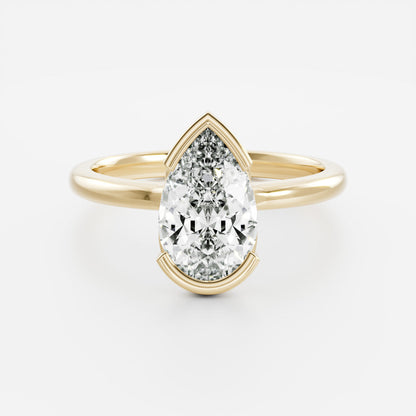 Oval Three Stone Lab Grown Diamond Engagement Ring