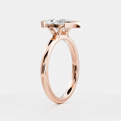Oval Three Stone Lab Grown Diamond Engagement Ring