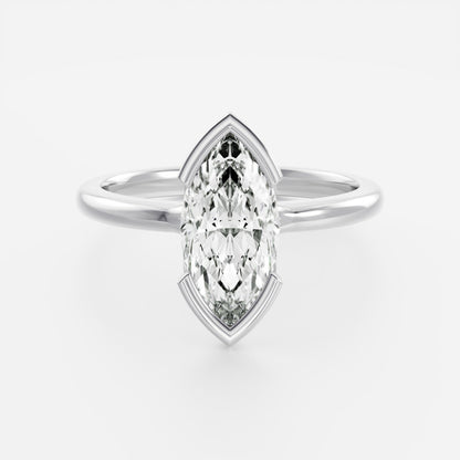 Oval Three Stone Lab Grown Diamond Engagement Ring
