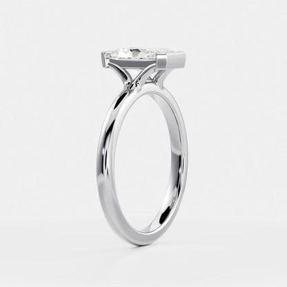 Oval Three Stone Lab Grown Diamond Engagement Ring