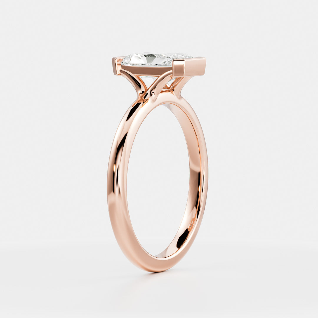 Oval Three Stone Lab Grown Diamond Engagement Ring