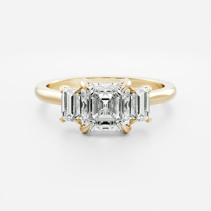Oval Three Stone Lab Grown Diamond Engagement Ring