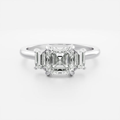 Oval Three Stone Lab Grown Diamond Engagement Ring