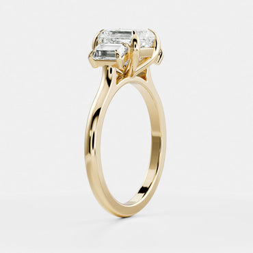 Oval Three Stone Lab Grown Diamond Engagement Ring