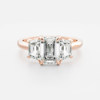 Oval Three Stone Lab Grown Diamond Engagement Ring