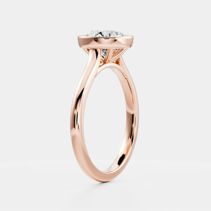 Oval Three Stone Lab Grown Diamond Engagement Ring