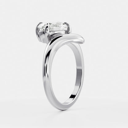 Oval Three Stone Lab Grown Diamond Engagement Ring