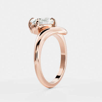 Oval Three Stone Lab Grown Diamond Engagement Ring