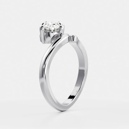 Oval Three Stone Lab Grown Diamond Engagement Ring