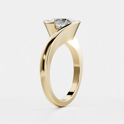Oval Three Stone Lab Grown Diamond Engagement Ring