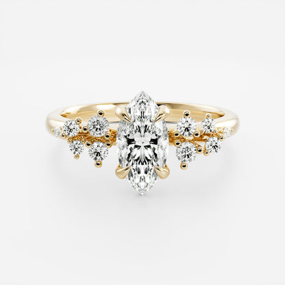 Oval Three Stone Lab Grown Diamond Engagement Ring