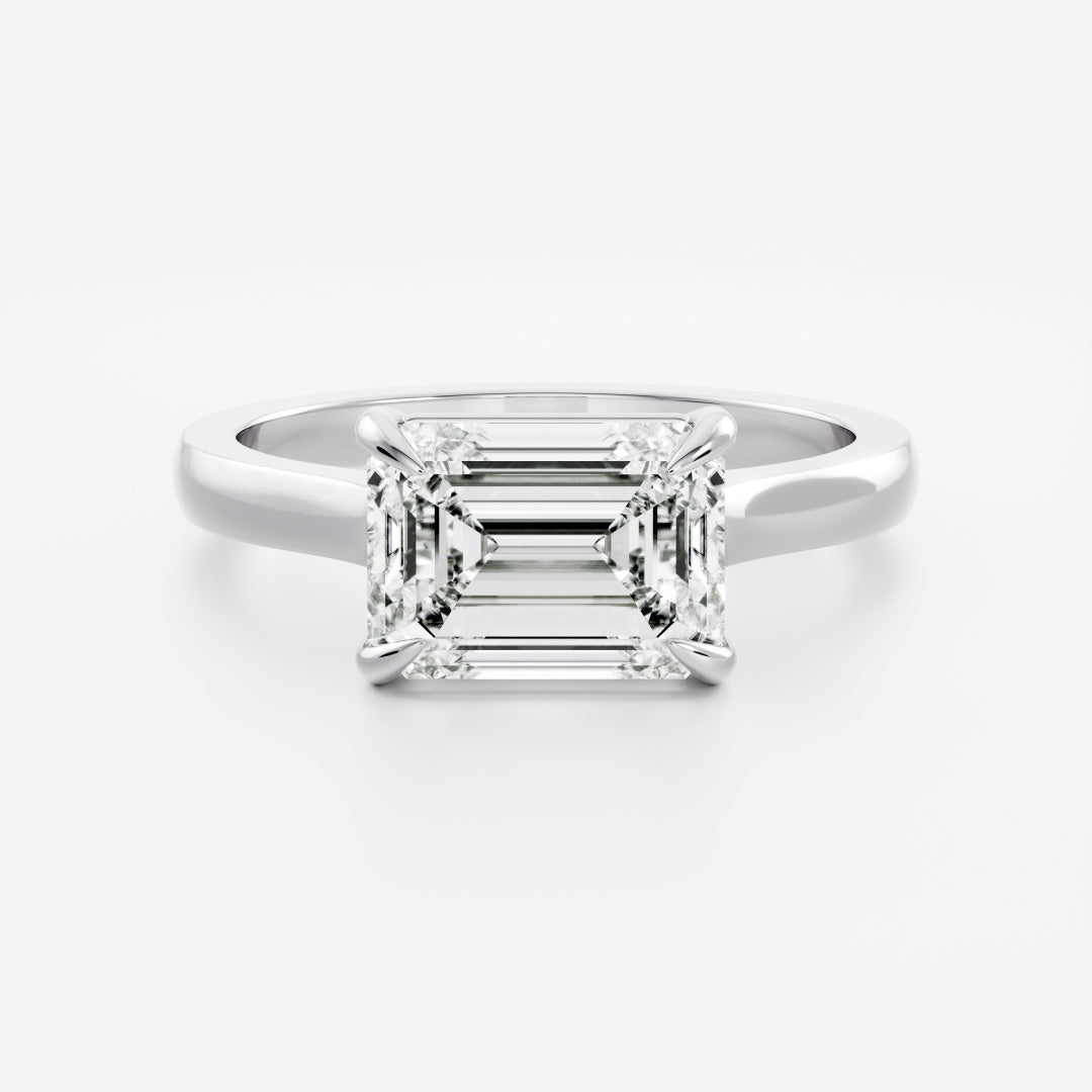 Oval Three Stone Lab Grown Diamond Engagement Ring