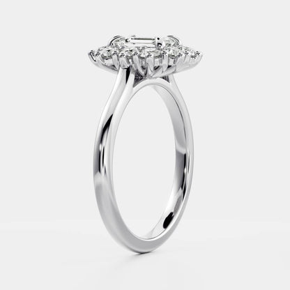 Oval Three Stone Lab Grown Diamond Engagement Ring