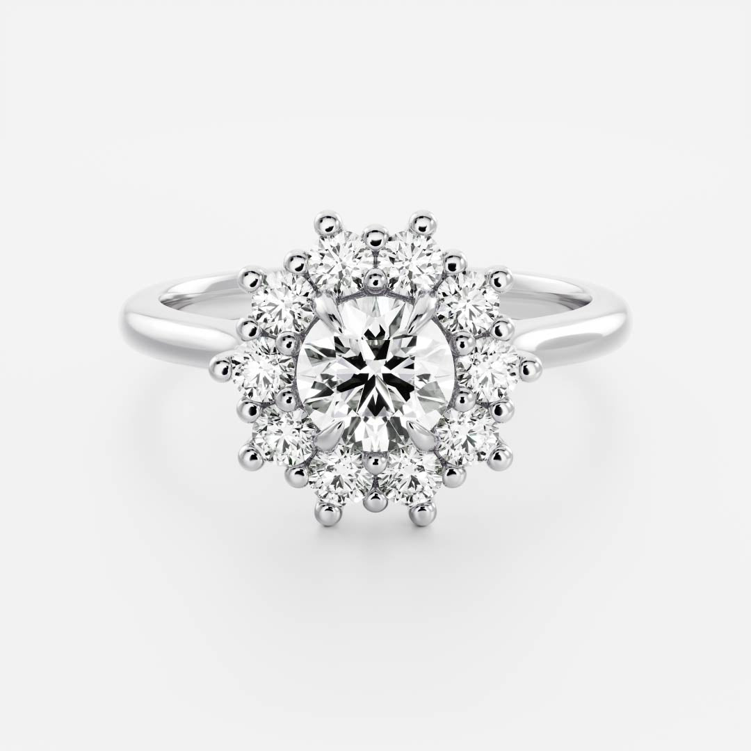 Oval Three Stone Lab Grown Diamond Engagement Ring