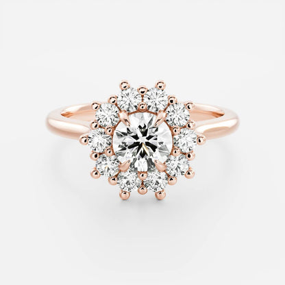 Oval Three Stone Lab Grown Diamond Engagement Ring