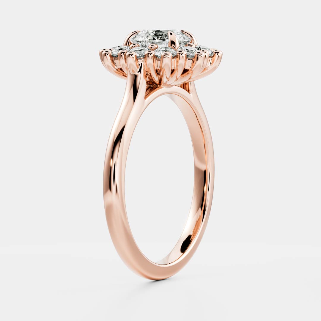 Oval Three Stone Lab Grown Diamond Engagement Ring