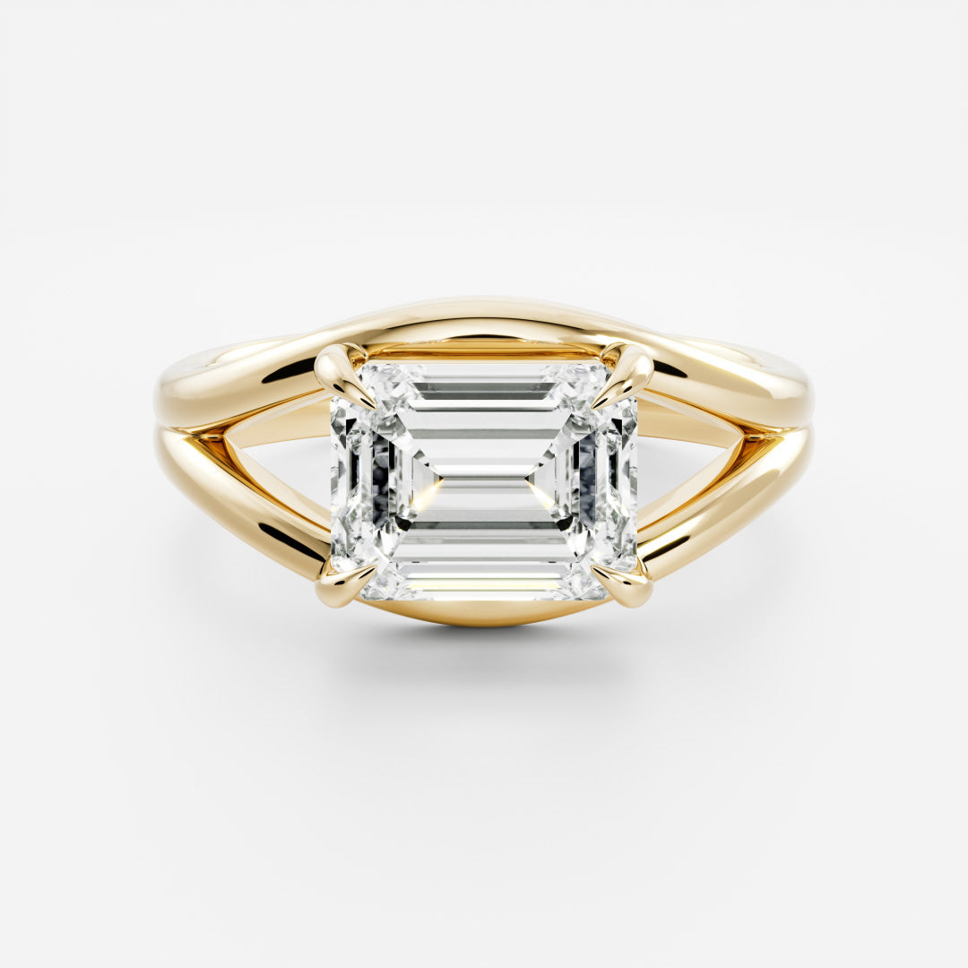Oval Three Stone Lab Grown Diamond Engagement Ring