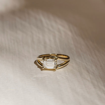 Oval Three Stone Lab Grown Diamond Engagement Ring