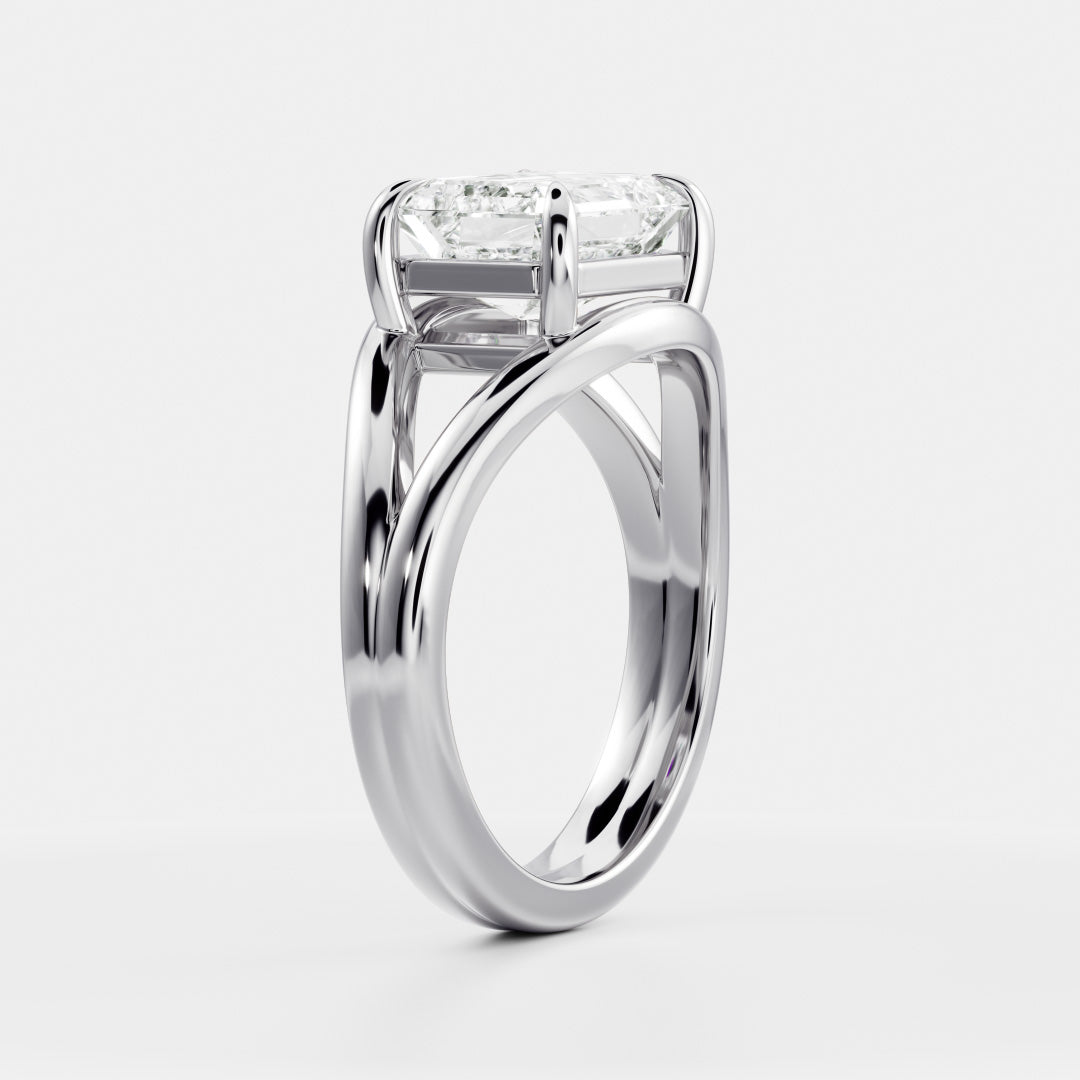 Oval Three Stone Lab Grown Diamond Engagement Ring