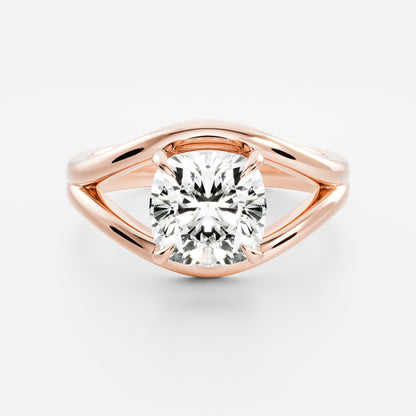 Oval Three Stone Lab Grown Diamond Engagement Ring