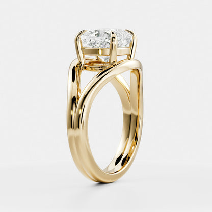 Oval Three Stone Lab Grown Diamond Engagement Ring