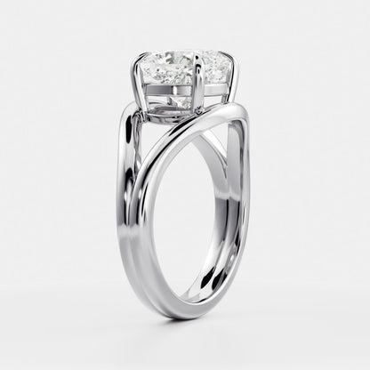 Oval Three Stone Lab Grown Diamond Engagement Ring