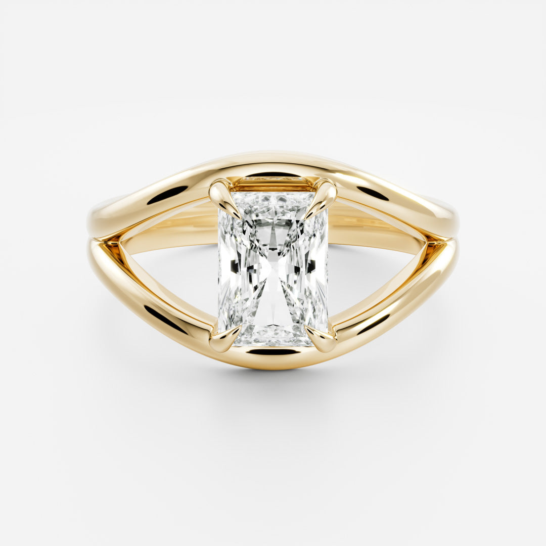 Oval Three Stone Lab Grown Diamond Engagement Ring