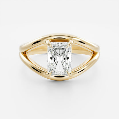 Oval Three Stone Lab Grown Diamond Engagement Ring