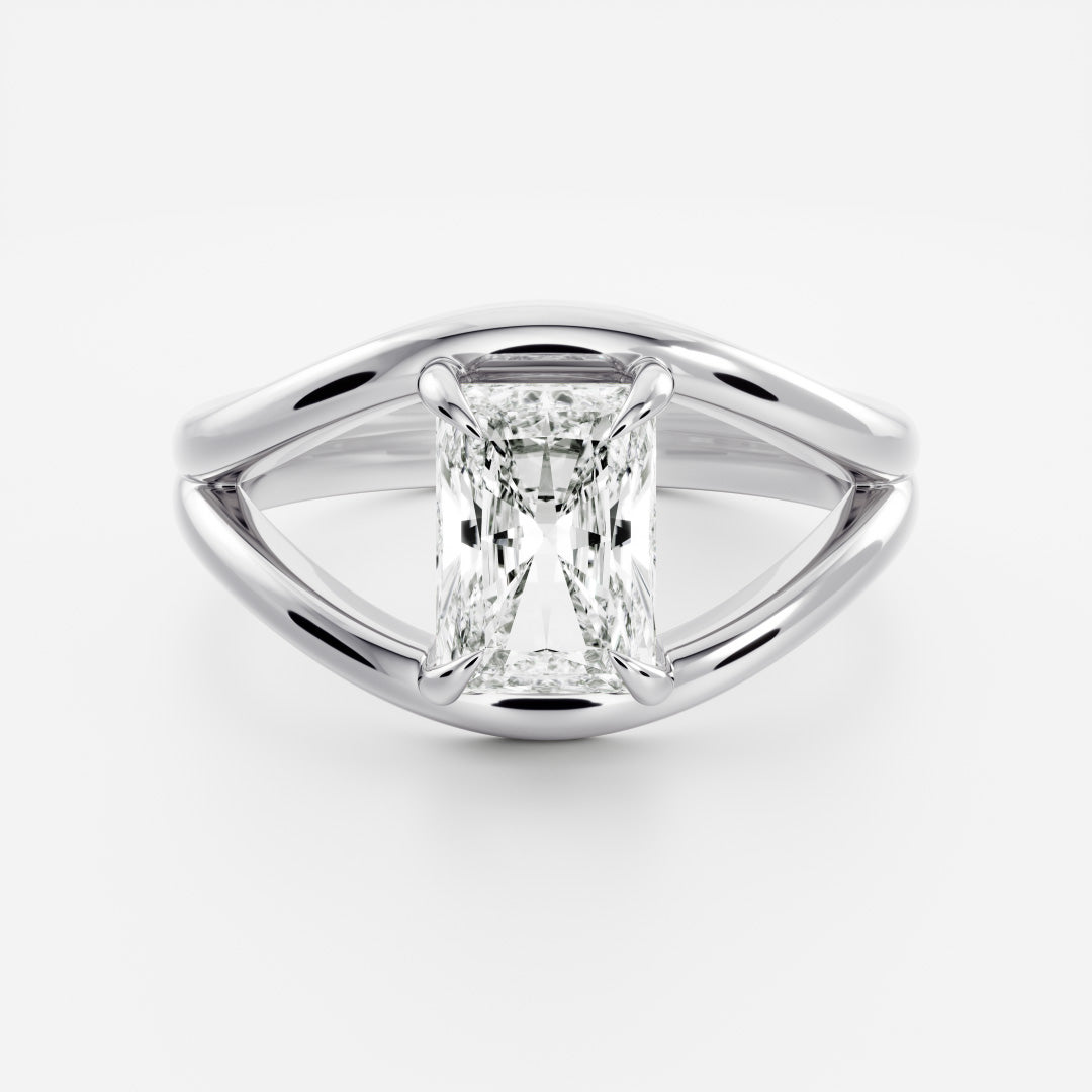 Oval Three Stone Lab Grown Diamond Engagement Ring