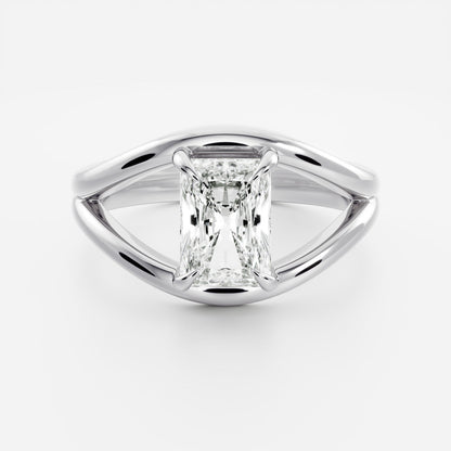 Oval Three Stone Lab Grown Diamond Engagement Ring