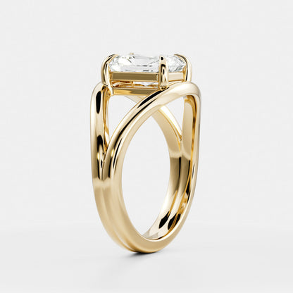 Oval Three Stone Lab Grown Diamond Engagement Ring