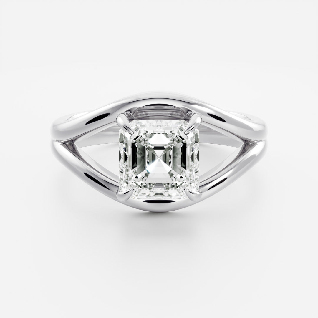 Oval Three Stone Lab Grown Diamond Engagement Ring