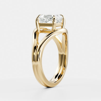 Oval Three Stone Lab Grown Diamond Engagement Ring