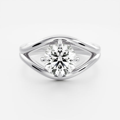 Oval Three Stone Lab Grown Diamond Engagement Ring