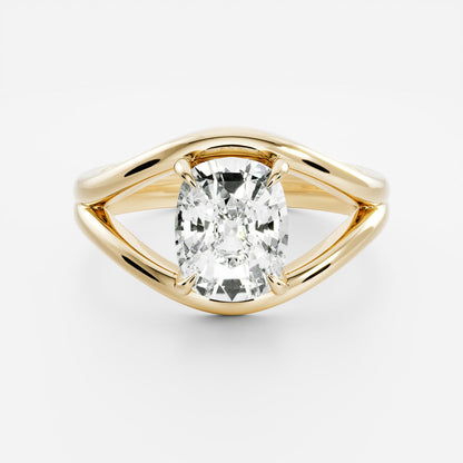 Oval Three Stone Lab Grown Diamond Engagement Ring