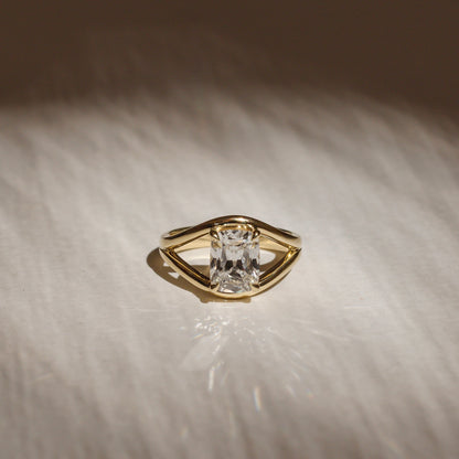 Oval Three Stone Lab Grown Diamond Engagement Ring