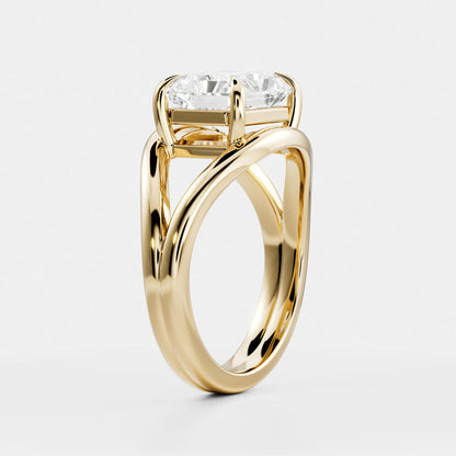 Oval Three Stone Lab Grown Diamond Engagement Ring