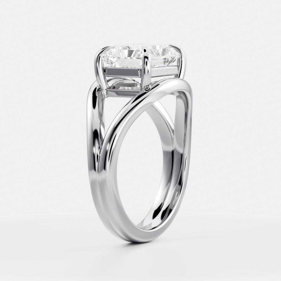 Oval Three Stone Lab Grown Diamond Engagement Ring
