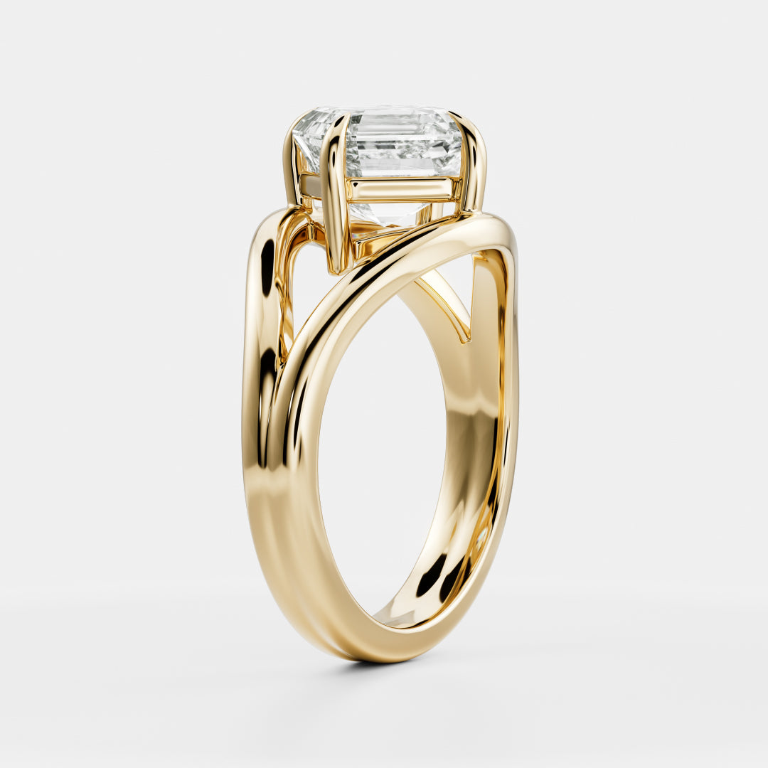 Oval Three Stone Lab Grown Diamond Engagement Ring